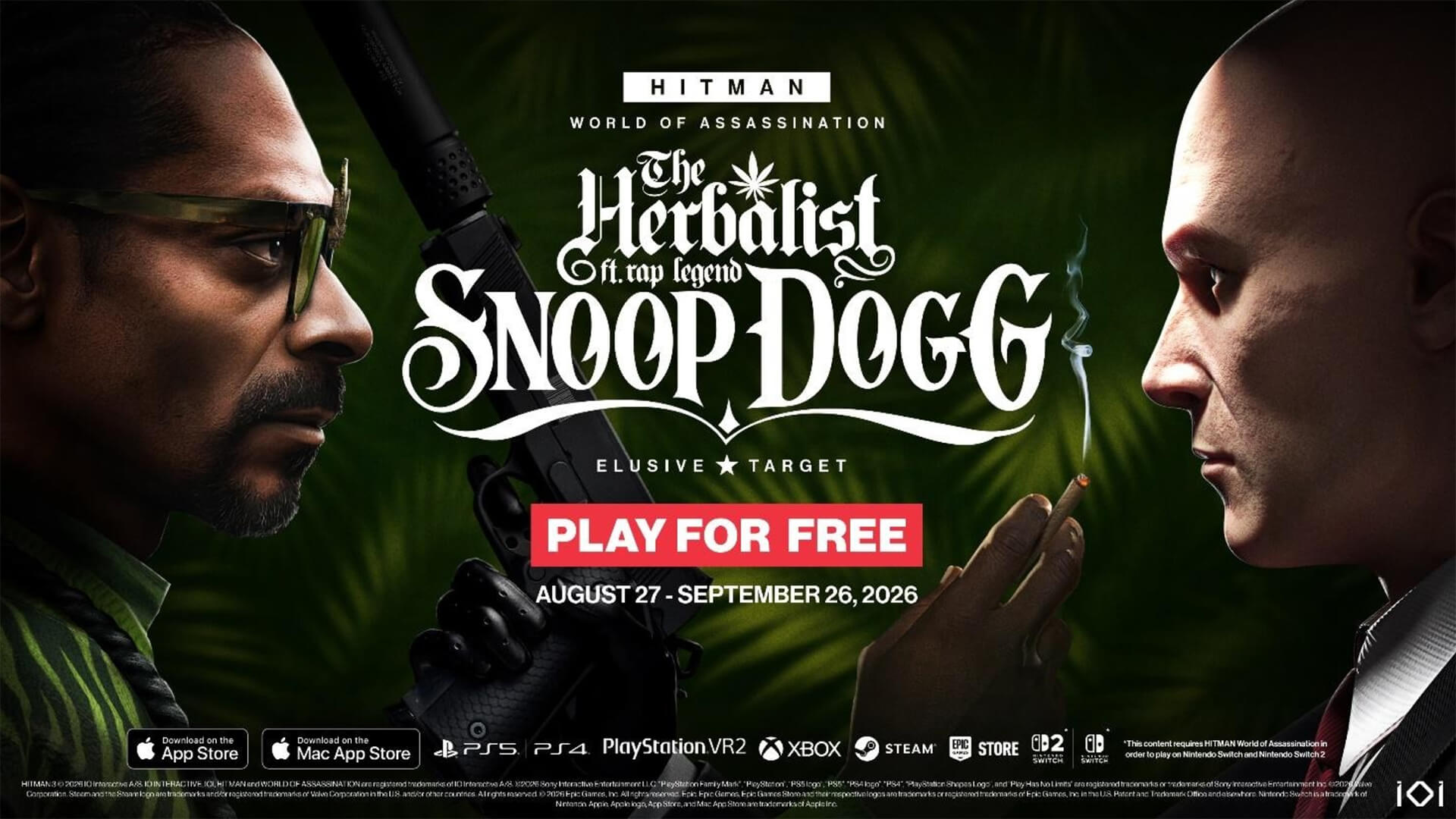Hitman World of Assassination: Meet The Herbalist Elusive Target, Snoop Dogg