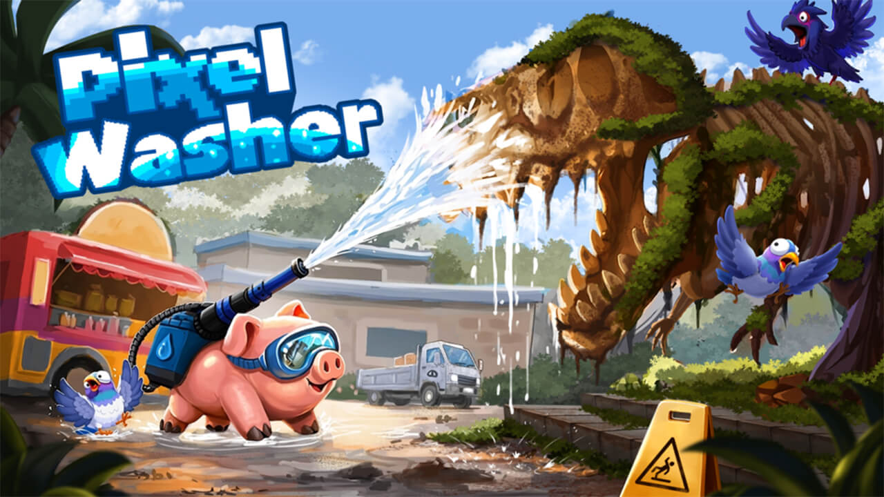 Pixel Washer Brings Cozy Retro Power-Washing to Steam on October 15